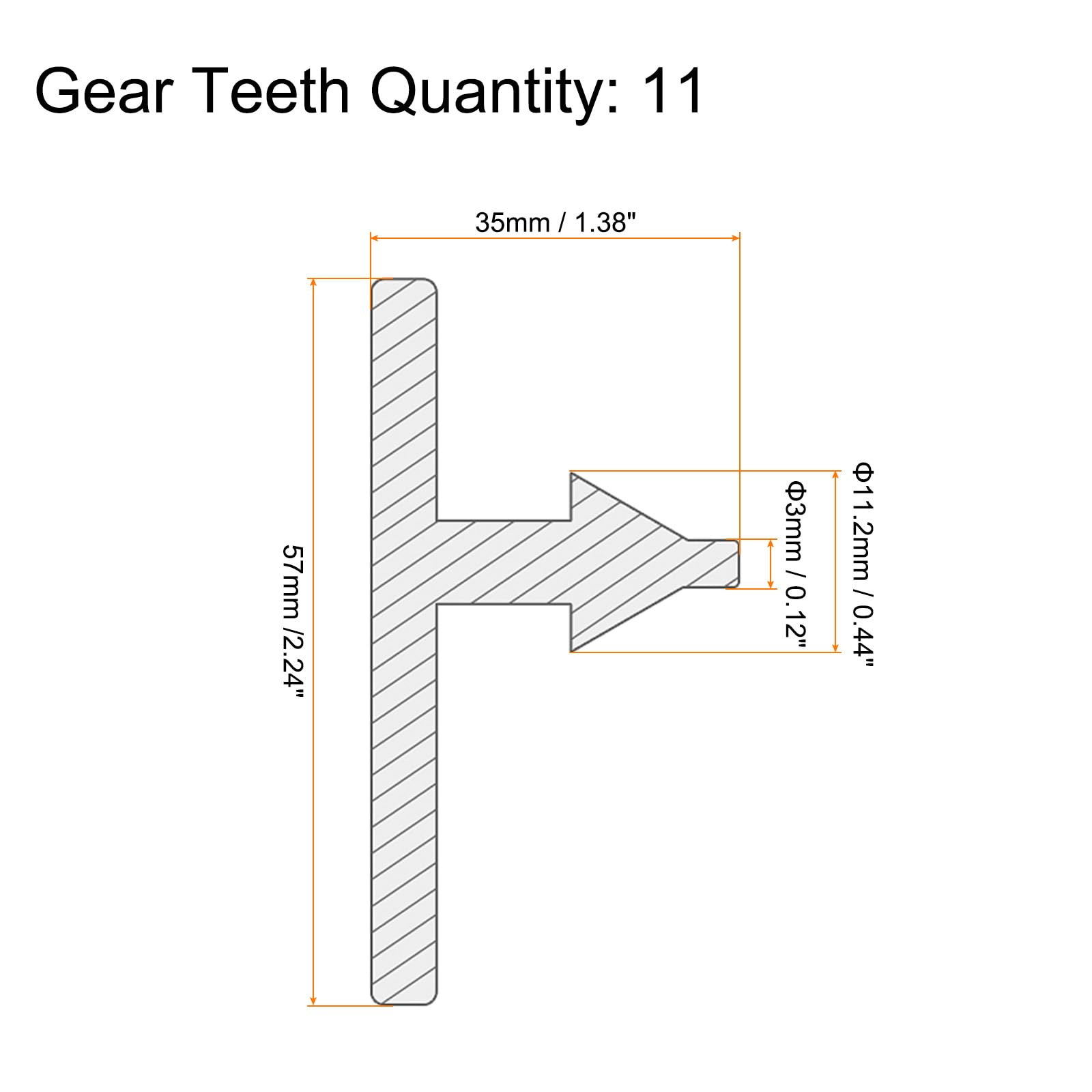 QUARKZMAN Mandrino Chiave 3mm Chiave 11 Denti per 0,3-4mm Trapano Mandrino Nero 2pz