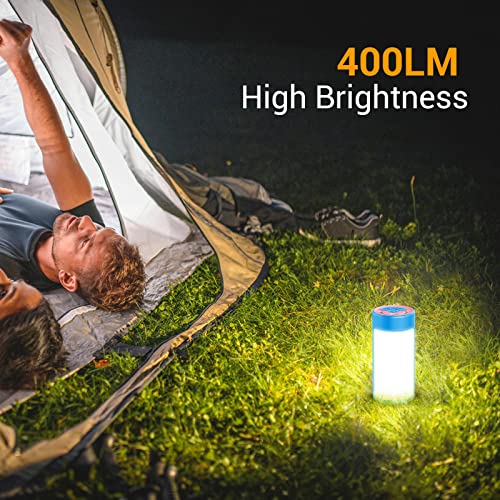 Led Camping Lantern, Ct Capetronix Rechargeable Camping Lights With 400Lm 5 Light Modes, Water-Resistant Battery Powered Led Lantern For Power Outage Camping Emergency Hurricane(2 Pack, Blue & Pink) #TOP2