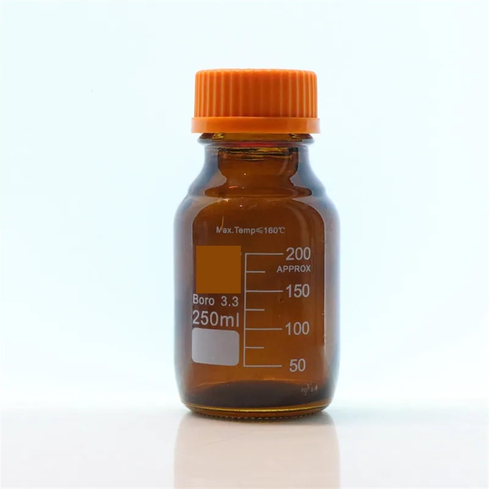 Reactivo Botella de Medios, Botellas de Vidrio Amarillo for reactivos Laboratorio, Paquete 8 Unidades, Varios tamaños(1000ml-1pcs)