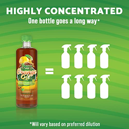 Green Gobbler Cold Pressed Concentrated Orange Oil For Home And Outdoor Multi-Purpose Cleaning- Hundreds Of Uses, 32 Oz With Spray Bottle Included #TOP3