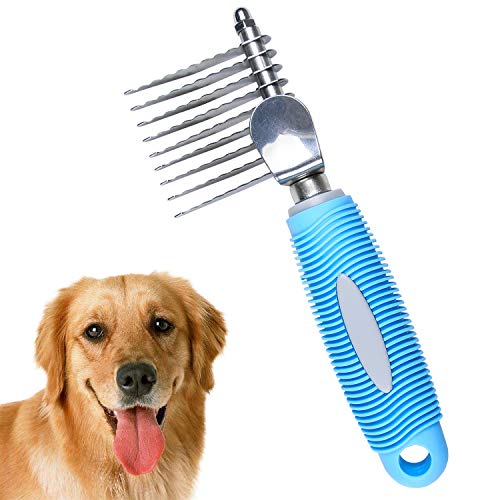 BAROMGA Pet Dog Grooming Comb Dematting Rake Slicker Brush Tool Steel Cats Hair Deshedding Combs