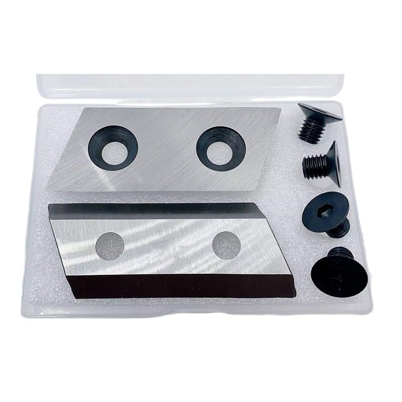 Juego de Cuchillas para Biotrituradora de Jardín con Tornillos para RSH2400R ES1600 RSH2545B BG-KS 2040 QJ1200SP MCS2001, Cuchillas Repuesto, 1 Par(0937two-piece6-piecescrewset)