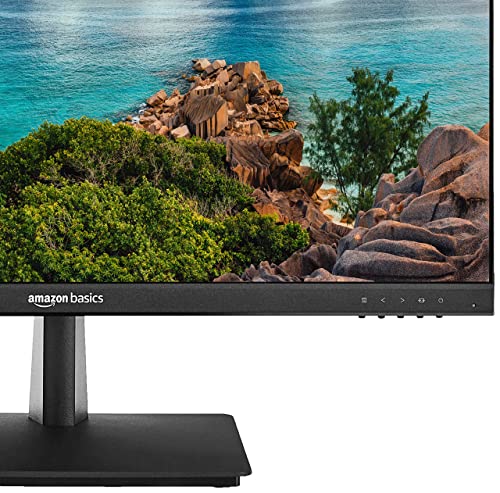 Image of amazon basics 23.8 inches IPS Monitor with Borderless Design, FHD 1920 x 1080 Pixels, 16.7 M Colors, with inbuilt Speakers, HDMI & DP Port Connectivity (Black)