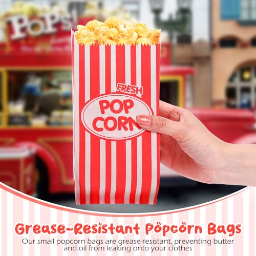 Image of Vesici 1500 Pcs Paper Popcorn Bags 1 oz Popcorn Bags Individual Servings Bulk Popcorn Snack Bags for Popcorn Machine Kitchen Party Movie Theater, Carnival Party, Decorations Supplies