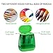 Sonuimy Pencil Sharpeners, 4 Pcs Pencil Sharpeners Manual,Dual Holes Compact Colored Handheld Pencil Sharpener for Kids with Lid Adults Students School Class Home Office (Covered)