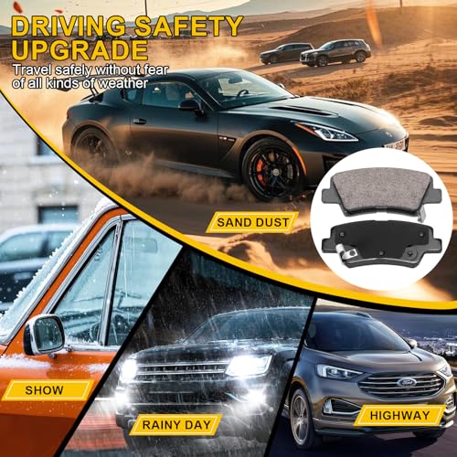 Image of D1543 D1544 Front And Rear Ceramic Brake Pads Fit For Hyundai Elantra 2011-2012 GLS /Limited,For Hyundai Veloster 2012,Veloster 2013-2015 Base,For Kia Forte 2014-2016,Forte5 2015-2016 EX