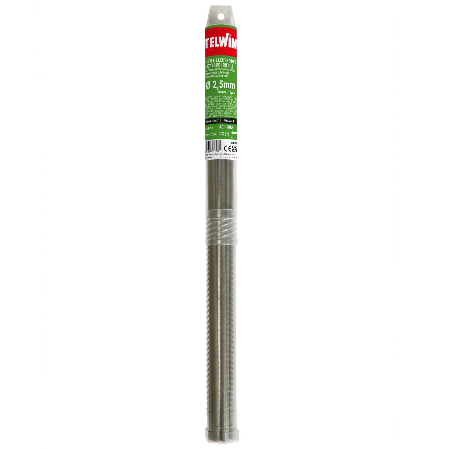 Telwin Rutile electrodes in stainless steel for welding, 10 pieces, D. 2.5 mm
