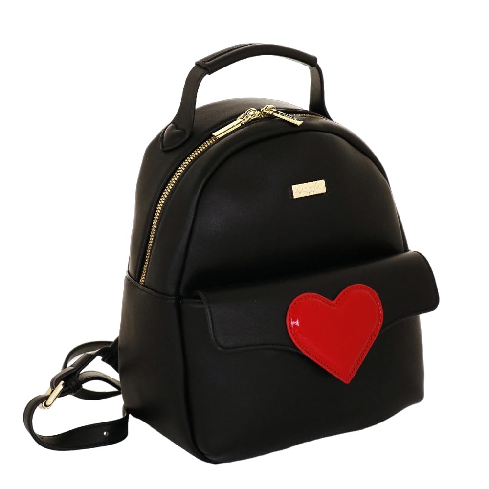 Camomilla Mochila Mujer, Piel Sintética, Colección Love Bag, Color Negro