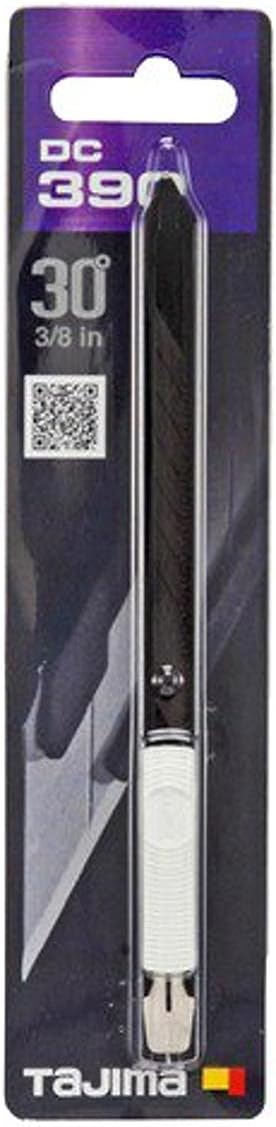 Tajima DC390B 30 Degree Acute Angled Cutter Knife, Black/White, 9 mm