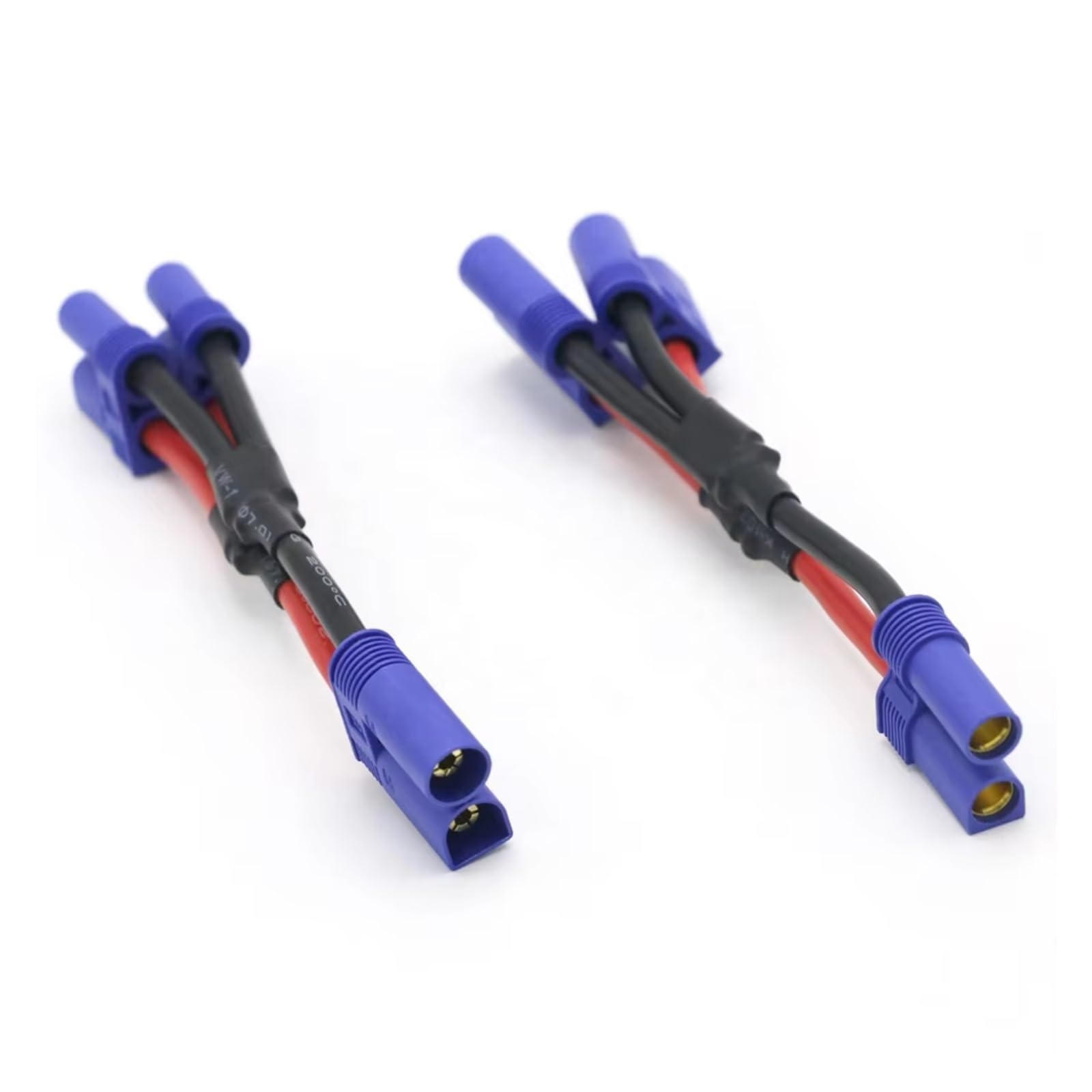 Piezas para coches RC 12awg Cable EC5 Cable Conector Batería Paralelo Doble Arnés Divisor Y Reemplazo Piezas Para Vehículos Orugas RC(1 Female to 2 Male)