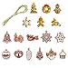 ARTEM Mini Ornaments Set of 17 Pieces - Gingerbread Man, Snowflakes, Christmas Trees, Birds, Angels, Bells - PVC Material - Christmas Tree Decorations