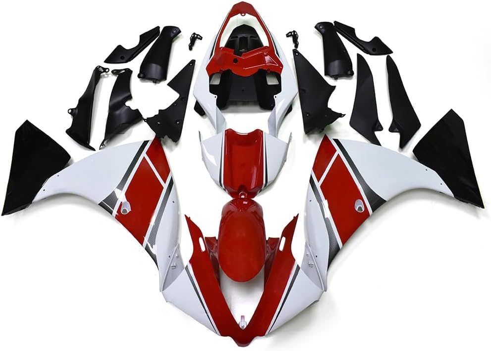 ABS Plastic Fairing Kit For Yamaha YZF1000 R1 2012 2013 2014 Red White Fairings Injection Bodywork Full Bodykit