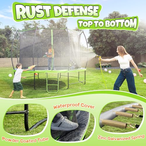 image for BCAN Trampoline 8FT 10FT 12FT 14FT 15FT 16FT Recreational Trampoline w