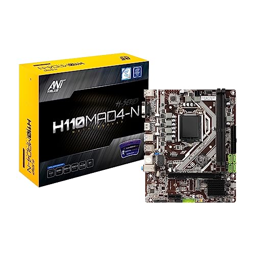Image of Ant Value H110MAD4-N mATX Gaming Motherboard LGA1151 Support Intel 6th and 7th Generation i3 /i5 /i7 DDR4, M.2 NVMe, USB 3.0 Ports, HDMI Port, HD 6 Channel Audio