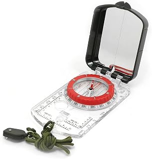 Tempaky Bússola Multifuncional Caminhada Mochila Kit Bússola de Orientação com Ajuste de Declinação Magnética para Camping Caminhadas Navegação Leitura de Mapas