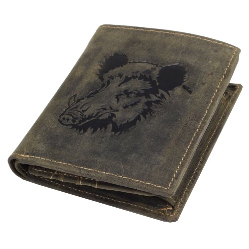 Portefeuille rétro Olive compact Greenburry pour ranger toutes vos cartes