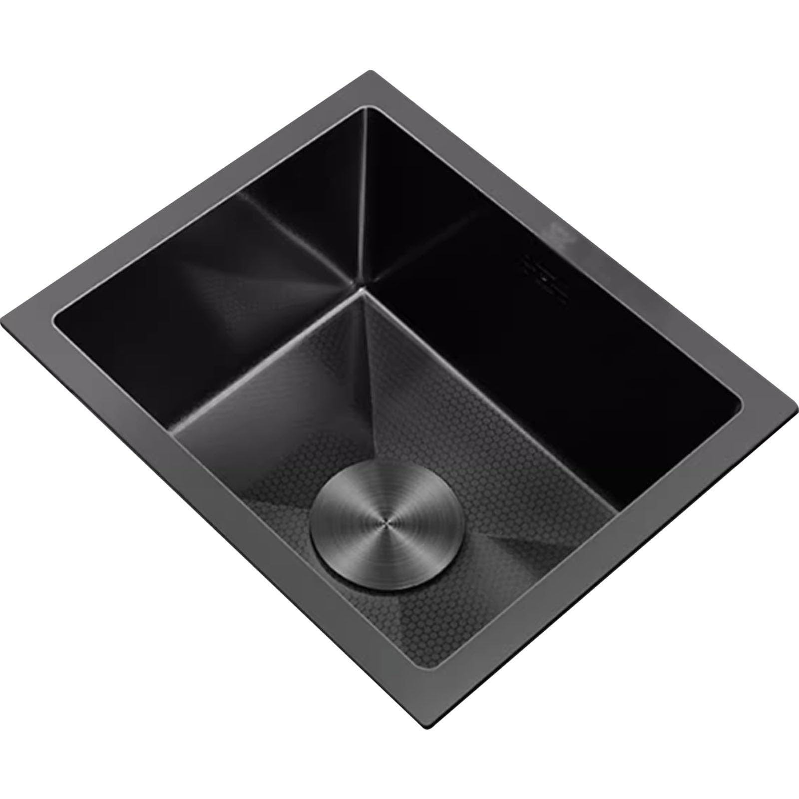 Évier en acier inoxydable argenté texturé design haut de gamme nid d'abeille 38cm