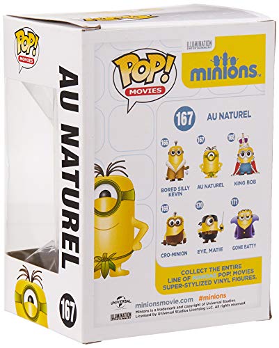 Funko Pop Movies: Minions Figure, Au Naturel #TOP3