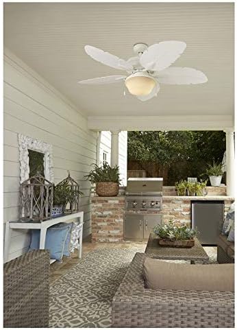 Harbor Breeze Waveport 52-in White LED Indoor/Outdoor Ceiling Fan with Light Kit (5-Blade)