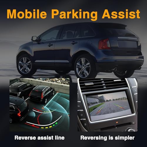 Image of EVRBUL Rear View Backup Parking Camera Reversing Parking Assist Camera Compatible with Ford Edge 2011-2015 Lincoln Mkx 2011-2013 Replace# BT4Z-19G490-B BT4Z-19G490-A