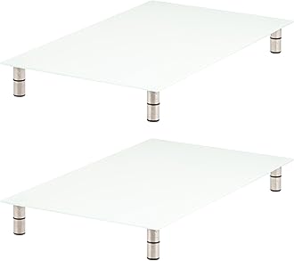 bremermann Hob Cover Plate Set of 2 Safety Glass Approx. 30 x 6 x 52 cm W/H/D Variable Base (Gold)