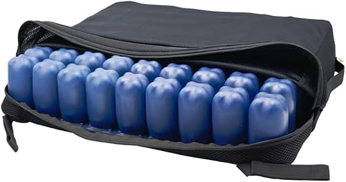 Cojín de aire inflable para silla de ruedas, de 16 x 16 x 3 pulgadas, alivia la presión. con bomba y funda. (celda de 3 pulgadas, 16 x 16 pulgadas)