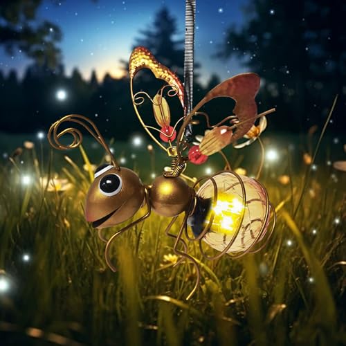 Lámpara solar decorativa de abeja para exteriores, guirnalda de luces de abeja, luces de abeja para exteriores, para exteriores, luces de jardín Bumble Bee, luces de jardín para jardín, terraza,