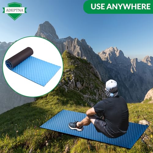 ADEPTNA Durable Extra Thick EVA Foam Roll Up Camping Hiking Mountaineering Picnic Exercises Mat Eva Foam Sleeping Mattress - Lightweight about 400g and Waterproof Mat (BLUE) - Image 5