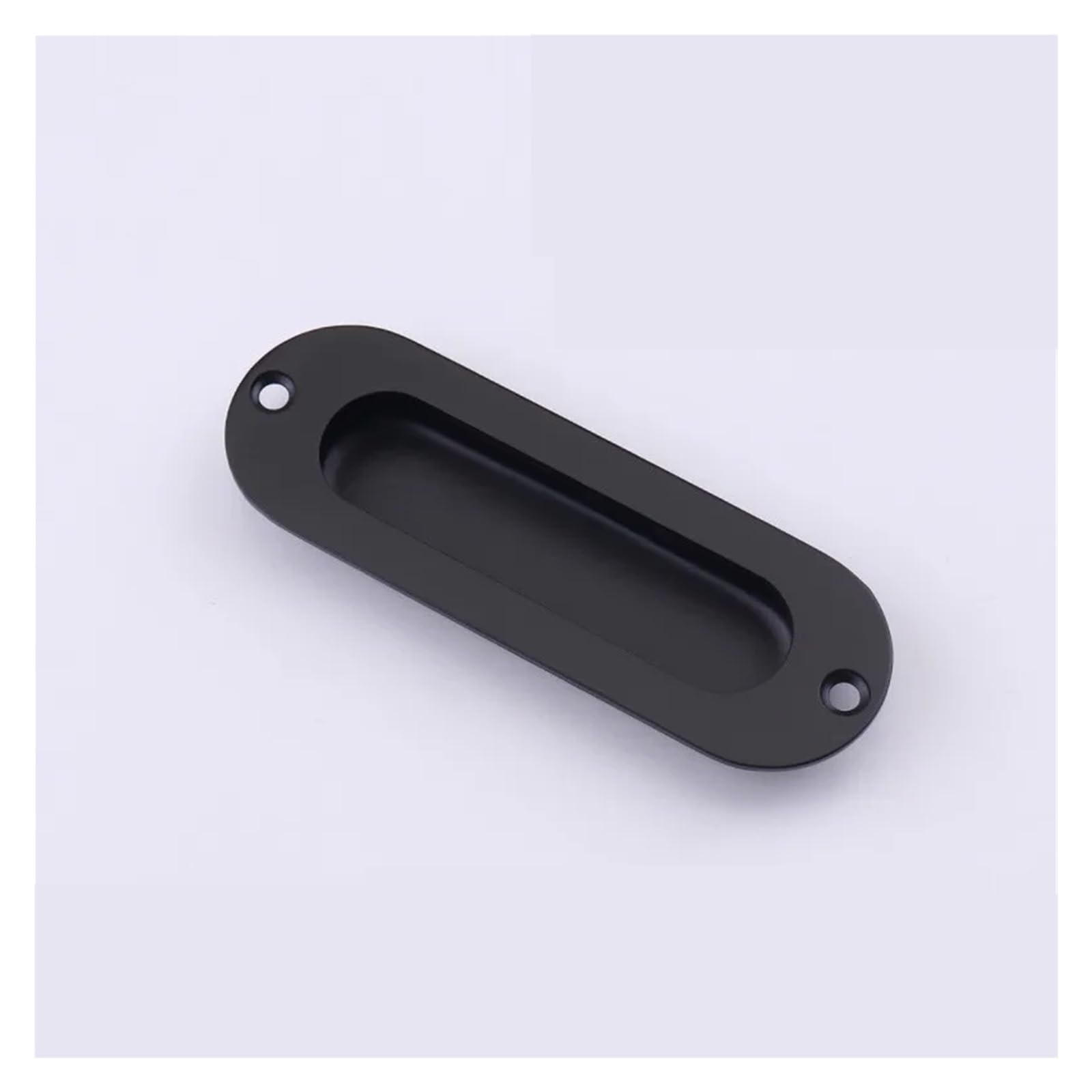 EKalgretrA Recessed Sliding Handles Oval-Shaped Concealed Recessed Handle for Furniture Kitchen Cabinet Drawer Knobs Cupboard Invisible Sliding(Black B 120mm)