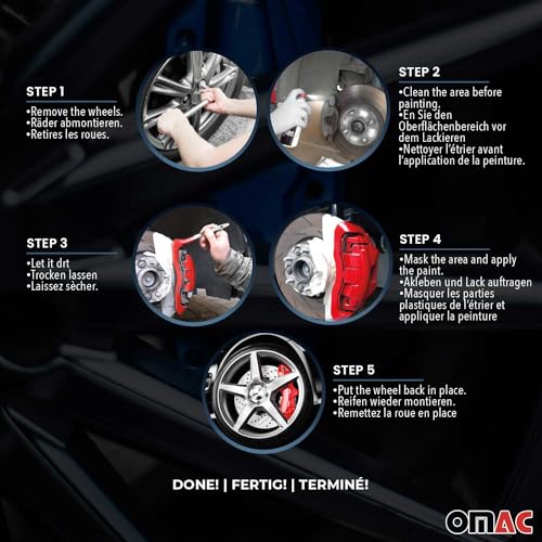 OMAC High Temperature Brake Caliper Paint System Kit