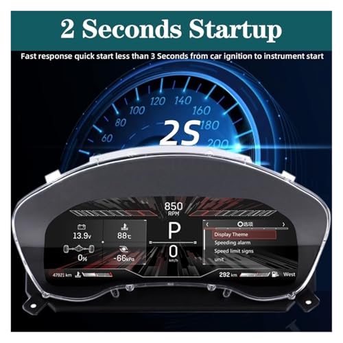 Pantalla de salpicadero de 12,3" con cabina virtual fluida para Cadillac SRX 2014 6