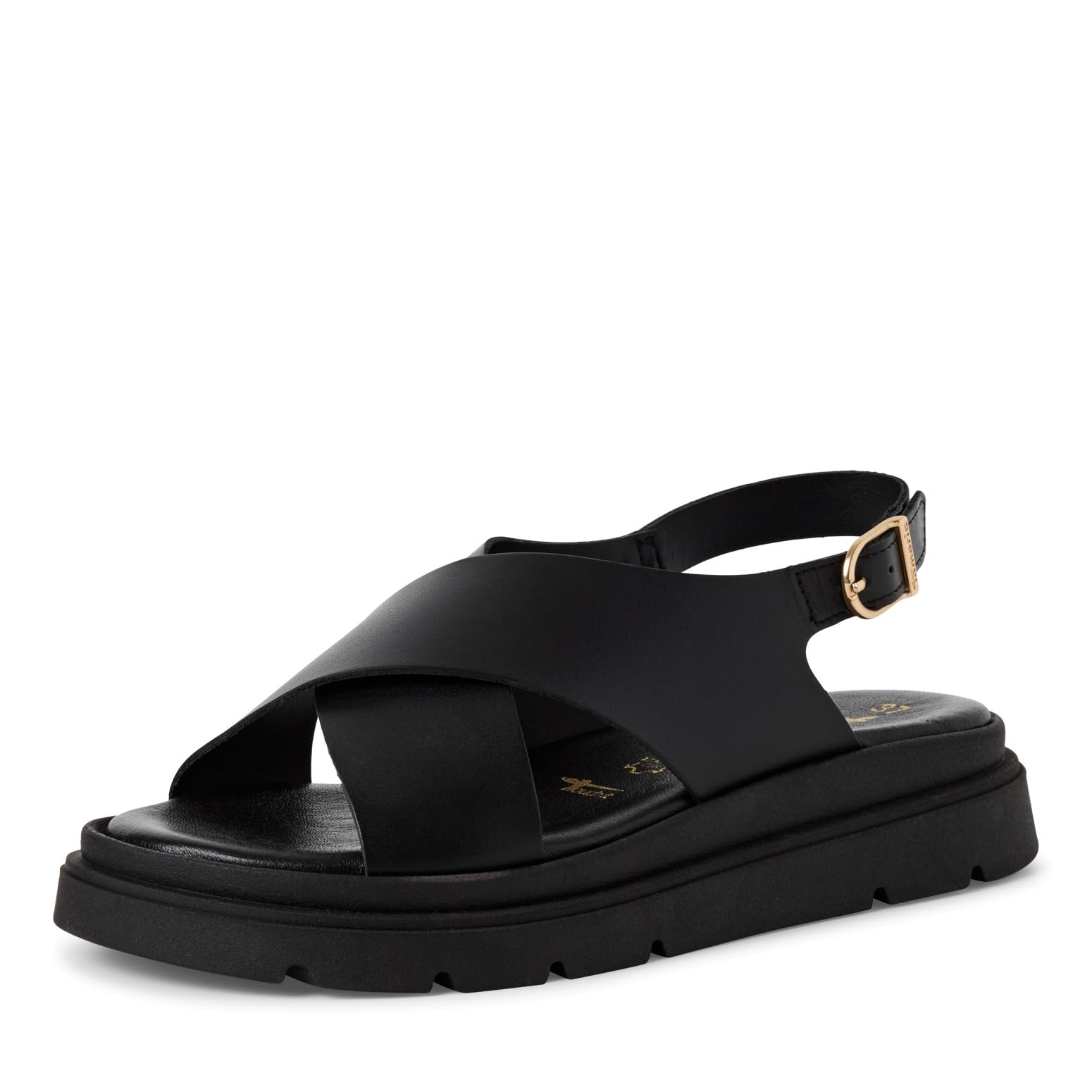 Tamaris Women's Damen 1-28270-42 Wedge Sandal, Black (Black Leather), 6.5 UK