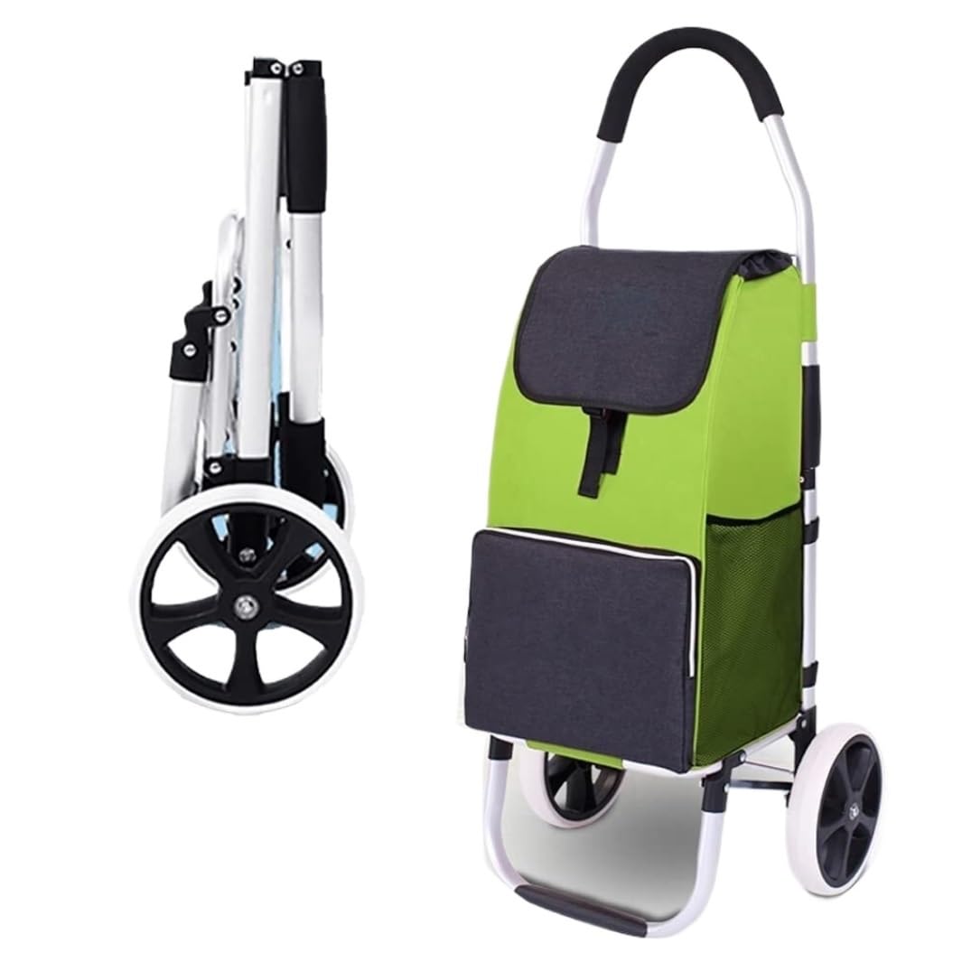 shopping trolleys. Collapsible 2 Large Wheels Silent Cart Trolley Bag Removable Lightweight Large Capacity(D)