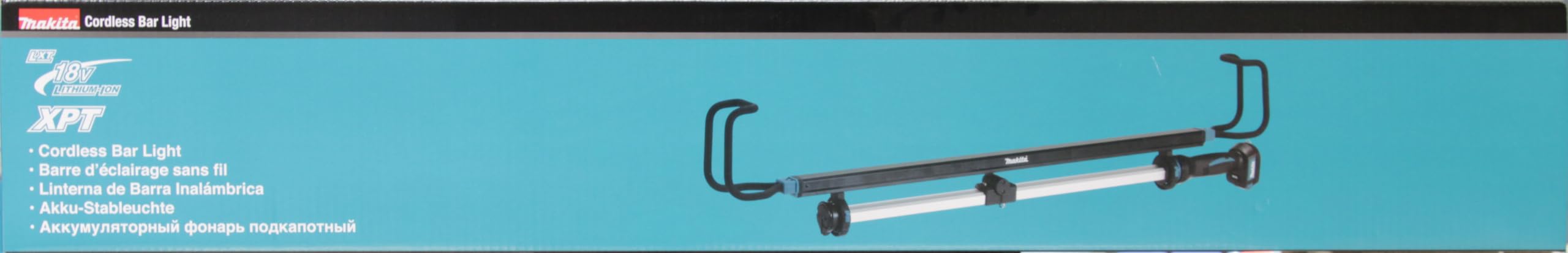Makita DML818 LED-Akku-Stableuchte 14,4V-18V (ohne Akku & Ladegerät), max. 1700 Lumen, 3 Beleuchtungsmodi, teleskopier- und klappbar