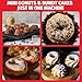 SugarWhisk Mini Donut Maker Machine, Electric Mini Bundt Cake Pan, Bake 6 Bundt Doughnuts with 3 Shapes, Excellent for Breakfast, Snacks, Desserts & More