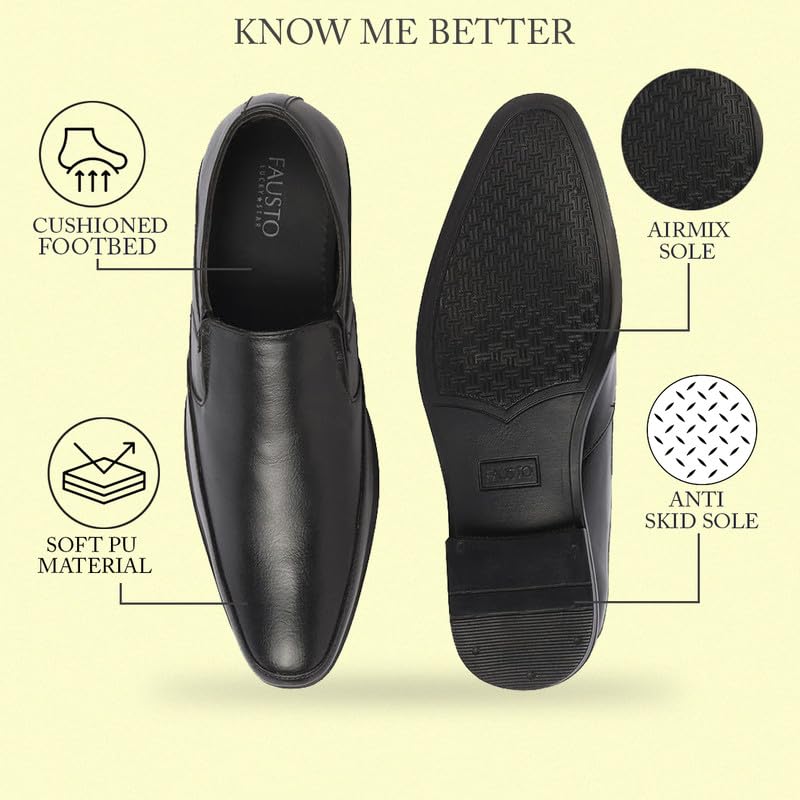 Image of FAUSTO Men Formal Pull-On Shoes