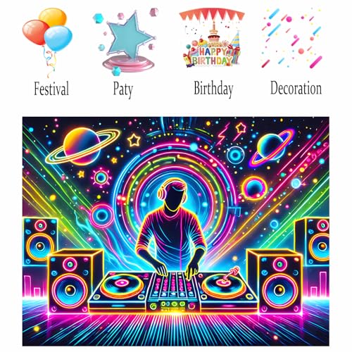 Image of Nuxovilar Cosmic DJ Wall Tapestry Polyester 59.05x51.18 In