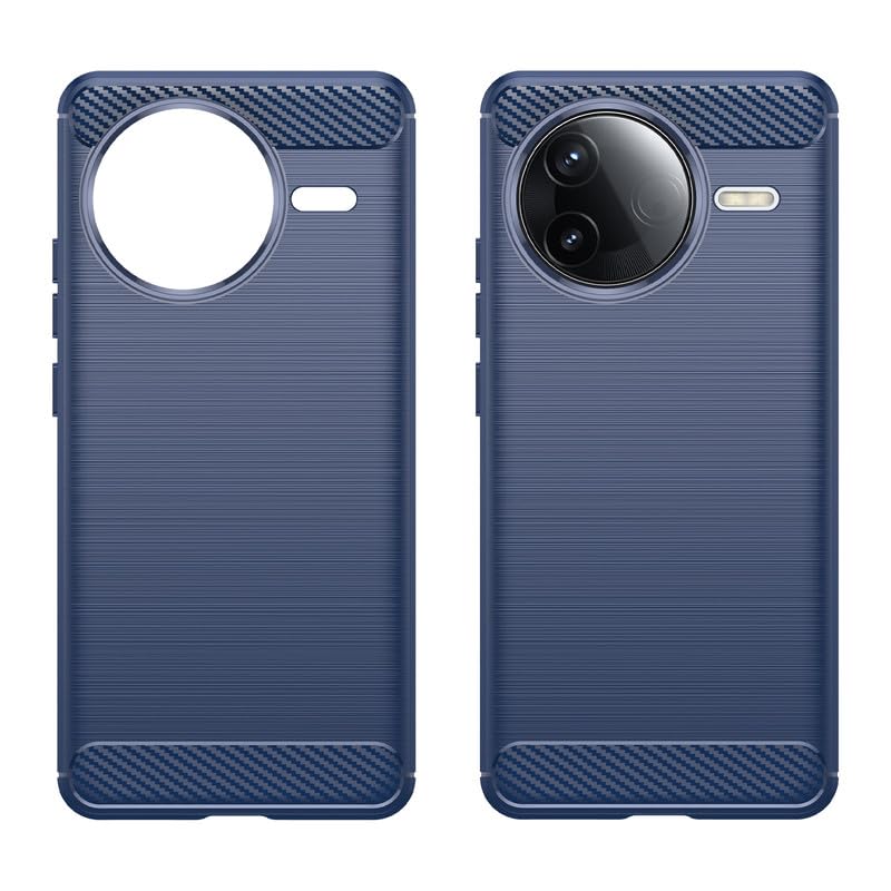 Image of Hybrid Carbon Fiber Back Case for Poco F7 Pro (Blue)