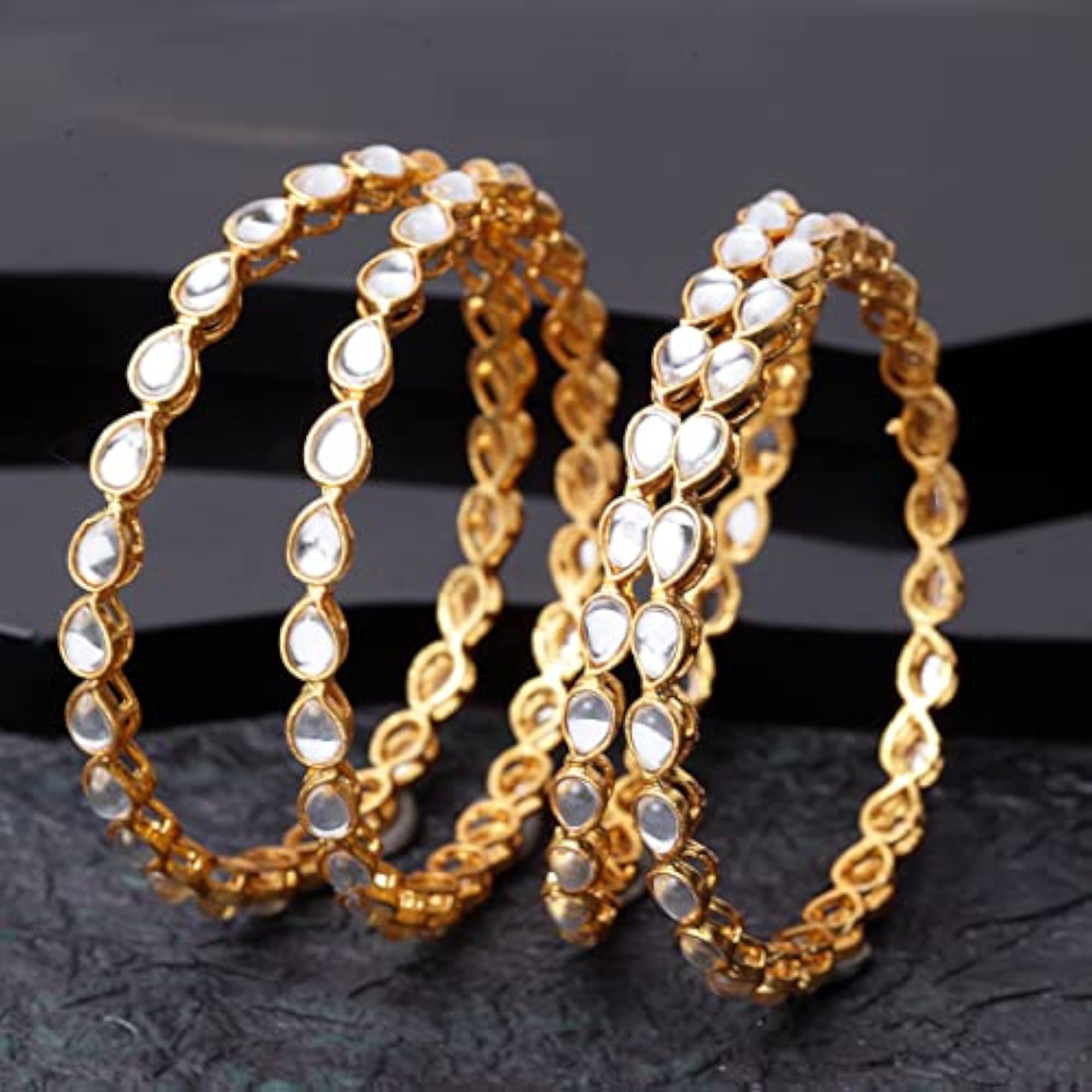 Traditional Kundan Bangles for Women