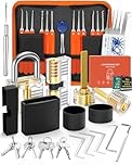 Eventronic 38+4 Lock Picking Kit, [Updated Version] 38-Piece Lock Pick Set with 4 Transparent Training Locks and Zip Case for Lockpicking, E-Guides for Beginner and Pro Locksmiths