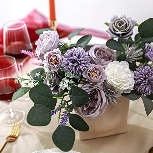 Serra Flora 18Heads Multi Use Artificial Flowers Combo For Diy Centerpieces Arrangements Wedding Bridal Bouquet Table Chair Decor Candle Holder Baby Shower Cake Decor Flower Strips Home Decor #TOP5
