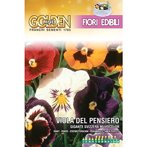 SEMI DI VIOLA DEL PENSIERO GIGANTE SVIZZERA MIX EDIBILE FRANCHI SEMENTI