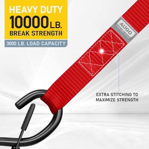 image for AUGO Heavy Duty Soft Loops –Pack of 6-1.5” x 17” Tie Down Anchor