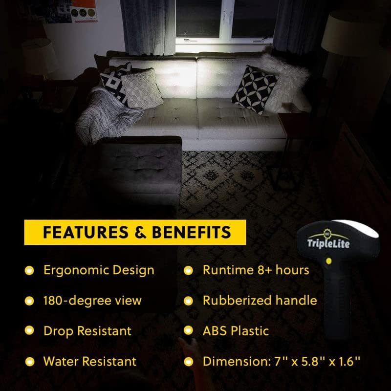 Miniatura 4 de Linterna LED de 180 grados, luz súper brillante, alta 300 lúmenes, luz resistente al agua para accesorios de campamento, exteriores, linterna de