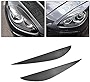 JC SPORTLINE Real Carbon Fiber Front Headlight Lamps Cover Fits for Porsche Macan Base Turbo Sport Utility 4-Door 2014-2018 Eyelid Light Eyebrows