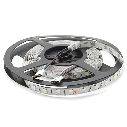 Ledstrip 12V 5m RGBW (RGB + koud wit en warm wit) IP20 60Led/m 5050 SMD LED Strip lichtstrip (warmwit IP20)