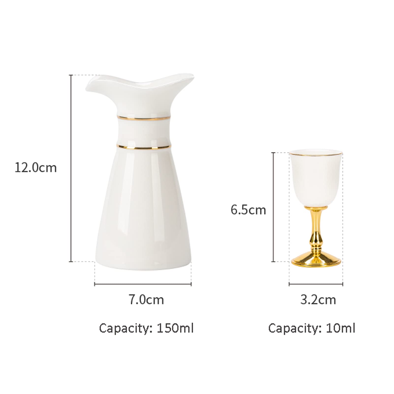 Juego de sake de cerámica, juego de sake japonés, taza de sake moderna utilizada para fiestas en casa y grandes regalos, tazas de sake + olla de sake + vaso transparente para conservación del calor