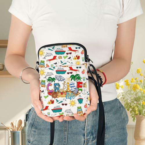G2TUP Funny Cruise Life Crossbody Bag Cruise Vacation Gifts Cruising Shoulder Bag For Cruise Lovers Cruise Journey Sling Bag4