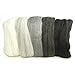 Rayher 5364900 Pack 100% Lana cardada de Merino, 50g, Fina 19 Mic, para fieltrar, Gris/Blanco, 50