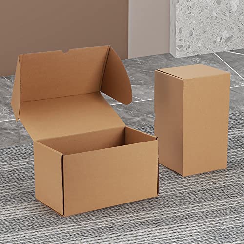 Image of RLAVBL 11x6x6 Inches Shipping Boxes Set of 20, Brown Small Corrugated Cardboard Box, Mailer Boxes for Packing Small Business